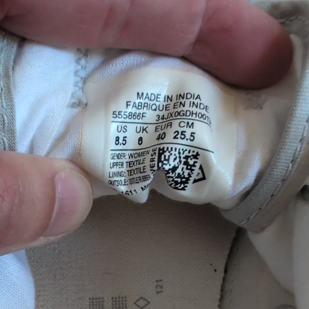 Converse Rare Pattern Light Gray Canvas Sneakers - image 7